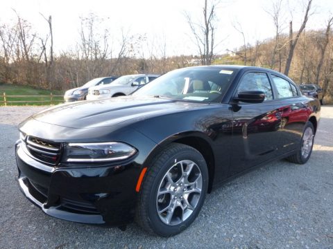 Pitch Black Dodge Charger SE AWD.  Click to enlarge.