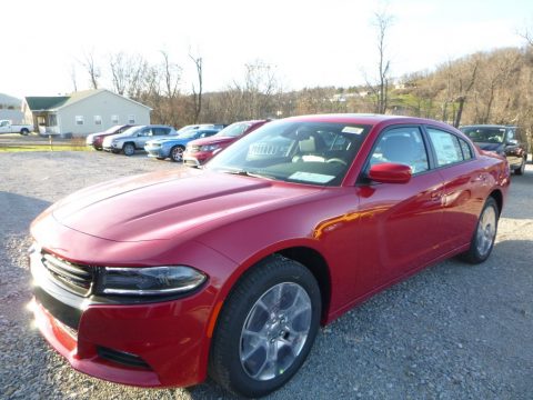 Redline Red Tri-coat Pearl Dodge Charger SXT AWD.  Click to enlarge.