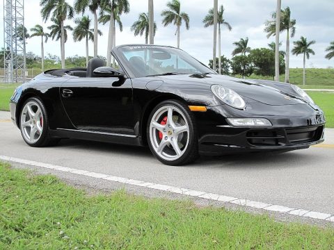Black Porsche 911 Carrera S Cabriolet.  Click to enlarge.