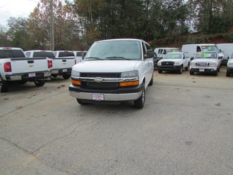 Summit White Chevrolet Express LS 3500 Passenger Van.  Click to enlarge.