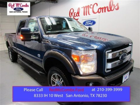 Blue Jeans Metallic Ford F350 Super Duty King Ranch Crew Cab 4x4.  Click to enlarge.