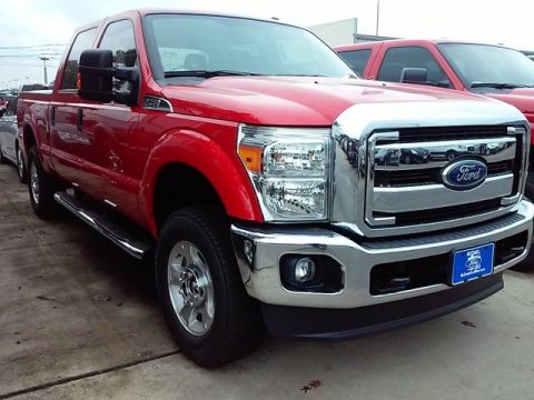 Race Red Ford F250 Super Duty XLT Crew Cab 4x4.  Click to enlarge.