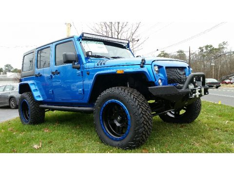 Hydro Blue Pearl Jeep Wrangler Unlimited Sport 4x4.  Click to enlarge.