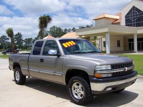 Light Pewter Metallic Chevrolet Silverado 1500 LS Extended Cab 4x4.  Click to enlarge.