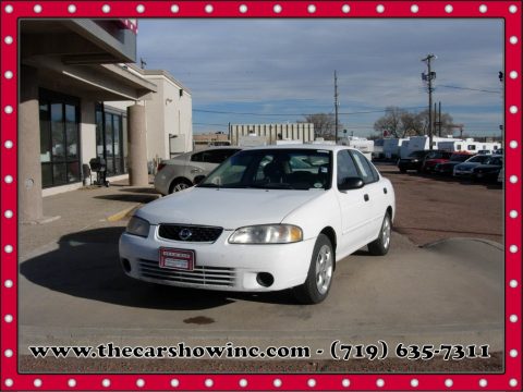 Cloud White Nissan Sentra GXE.  Click to enlarge.