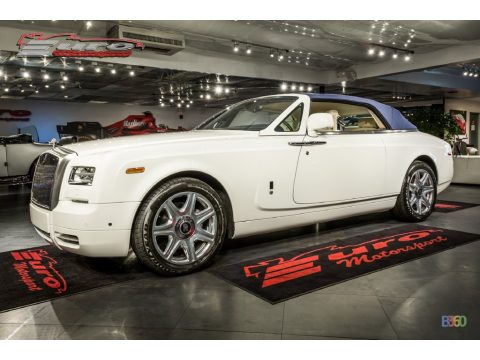 Arctic White Rolls-Royce Phantom Drophead Coupe.  Click to enlarge.