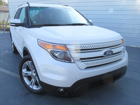 White Platinum Ford Explorer Limited.  Click to enlarge.