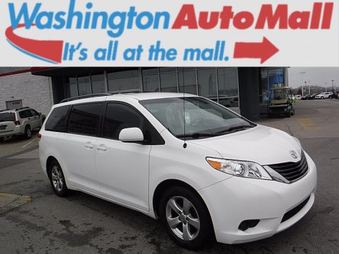 Super White Toyota Sienna LE.  Click to enlarge.