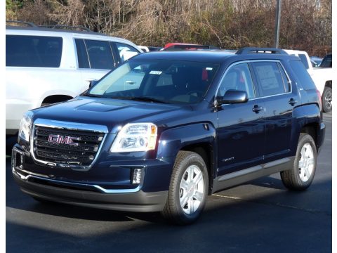 Dark Sapphire Blue Metallic GMC Terrain SLE AWD.  Click to enlarge.