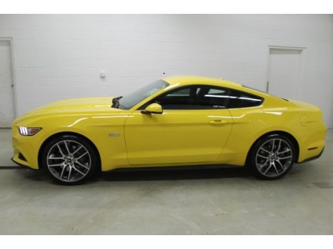 Triple Yellow Tricoat Ford Mustang GT Premium Coupe.  Click to enlarge.