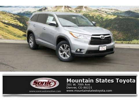 Silver Sky Metallic Toyota Highlander LE Plus AWD.  Click to enlarge.
