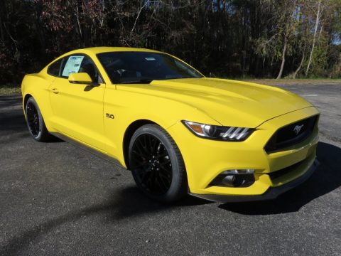 Triple Yellow Tricoat Ford Mustang GT Coupe.  Click to enlarge.