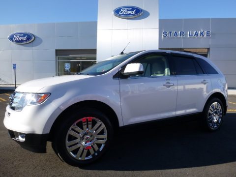 White Platinum Tri-Coat Ford Edge Limited AWD.  Click to enlarge.