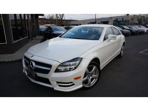 Diamond White Metallic Mercedes-Benz CLS 550 4Matic Coupe.  Click to enlarge.