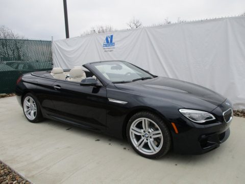 Jet Black BMW 6 Series 640i xDrive Convertible.  Click to enlarge.