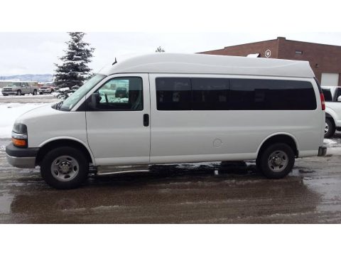 Summit White Chevrolet Express LT 3500 Passenger Van.  Click to enlarge.