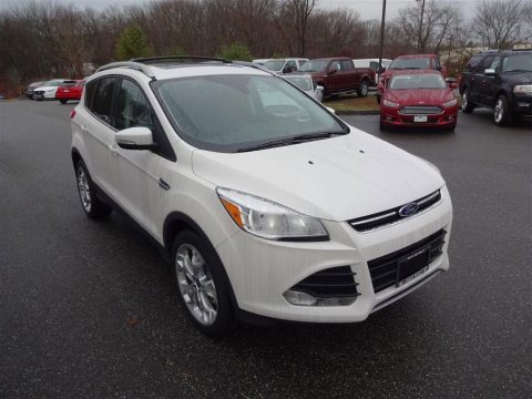 White Platinum Metallic Ford Escape Titanium 4WD.  Click to enlarge.