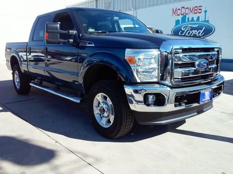Blue Jeans Metallic Ford F250 Super Duty XLT Crew Cab 4x4.  Click to enlarge.