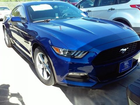 Deep Impact Blue Metallic Ford Mustang V6 Coupe.  Click to enlarge.