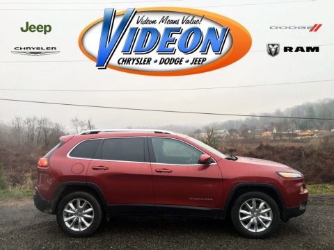 Deep Cherry Red Crystal Pearl Jeep Cherokee Limited 4x4.  Click to enlarge.