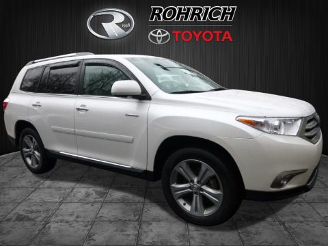 Blizzard White Pearl Toyota Highlander Limited 4WD.  Click to enlarge.