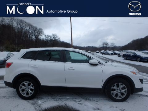 Crystal White Pearl Mica Mazda CX-9 Touring AWD.  Click to enlarge.