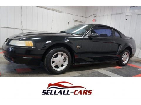 Black Ford Mustang V6 Coupe.  Click to enlarge.