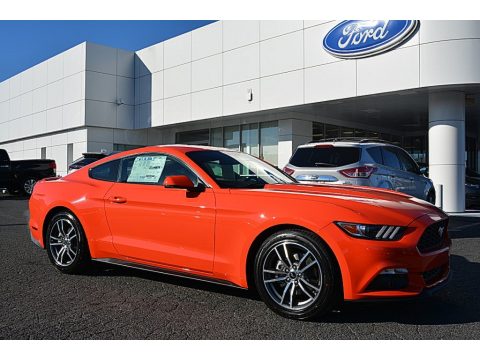 Competition Orange Ford Mustang EcoBoost Coupe.  Click to enlarge.