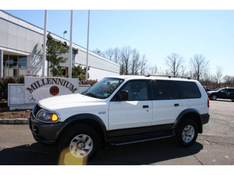 Alpine White 2001 Mitsubishi Montero Sport XLS 4x4 with Gray interior Alpine 