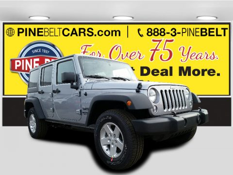Billet Silver Metallic Jeep Wrangler Unlimited Sport 4x4.  Click to enlarge.