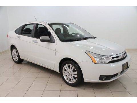 White Suede Ford Focus SEL Sedan.  Click to enlarge.