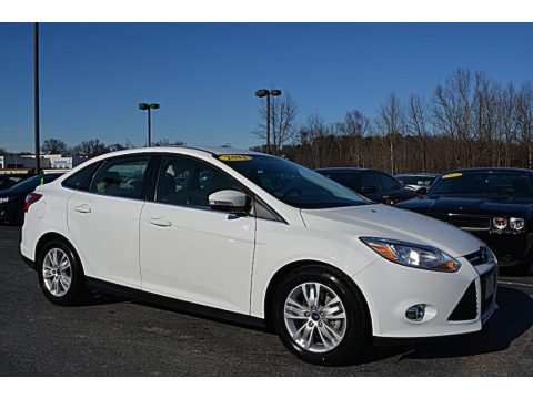 Oxford White Ford Focus SEL Sedan.  Click to enlarge.