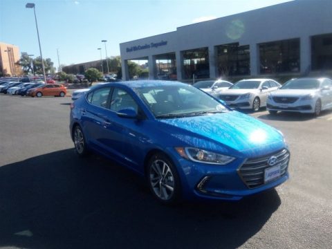 Electric Blue Hyundai Elantra Limited.  Click to enlarge.