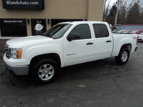 Summit White GMC Sierra 1500 SLE Crew Cab 4x4.  Click to enlarge.