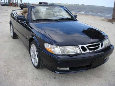 Midnight Blue Metallic Saab 9-3 SE Convertible.  Click to enlarge.