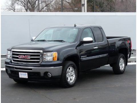 Graphite Blue Metallic GMC Sierra 1500 SLE Extended Cab 4x4.  Click to enlarge.