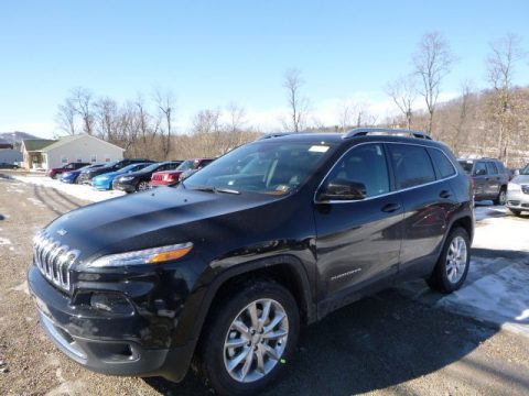 Brilliant Black Crystal Pearl Jeep Cherokee Limited 4x4.  Click to enlarge.