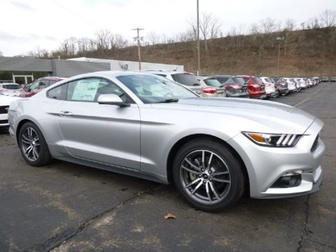 Ingot Silver Metallic Ford Mustang EcoBoost Coupe.  Click to enlarge.