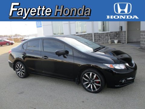 Crystal Black Pearl Honda Civic EX-L Sedan.  Click to enlarge.