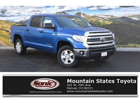 Blazing Blue Pearl Toyota Tundra SR5 CrewMax 4x4.  Click to enlarge.