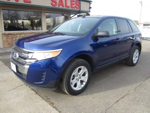 Deep Impact Blue Metallic Ford Edge SE AWD.  Click to enlarge.