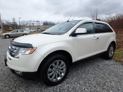 White Sand Tri-Coat Metallic Ford Edge Limited AWD.  Click to enlarge.