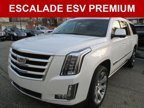 Crystal White Tricoat Cadillac Escalade ESV Premium 4WD.  Click to enlarge.