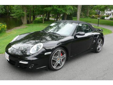 Black Porsche 911 Turbo Cabriolet.  Click to enlarge.