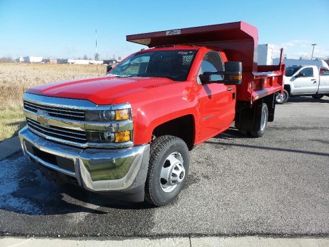 Victory Red Chevrolet Silverado 3500HD WT Regular Cab 4x4 Chassis.  Click to enlarge.
