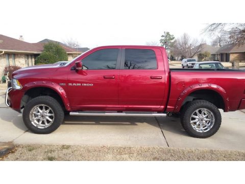 Deep Cherry Red Crystal Pearl Dodge Ram 1500 SLT Crew Cab 4x4.  Click to enlarge.