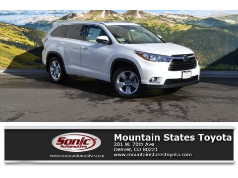Blizzard Pearl Toyota Highlander Limited Platinum AWD.  Click to enlarge.