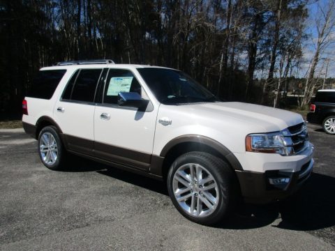 White Platinum Metallic Tricoat Ford Expedition King Ranch.  Click to enlarge.