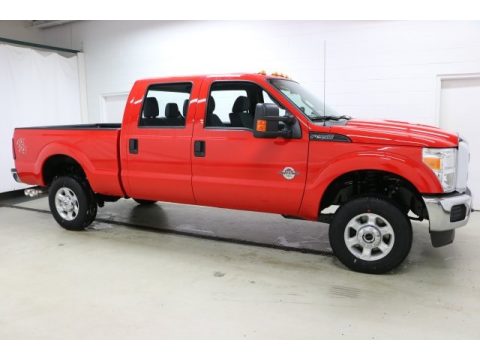 Race Red Ford F350 Super Duty XLT Crew Cab 4x4.  Click to enlarge.