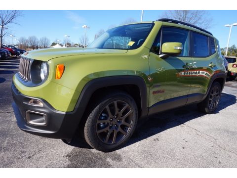 Jungle Green Jeep Renegade 75th Anniversary.  Click to enlarge.